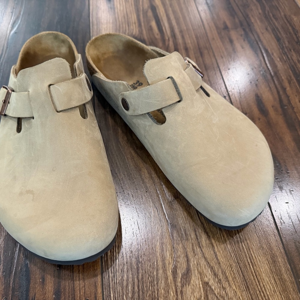 Birkenstock Light Brown Slip-On Clogs